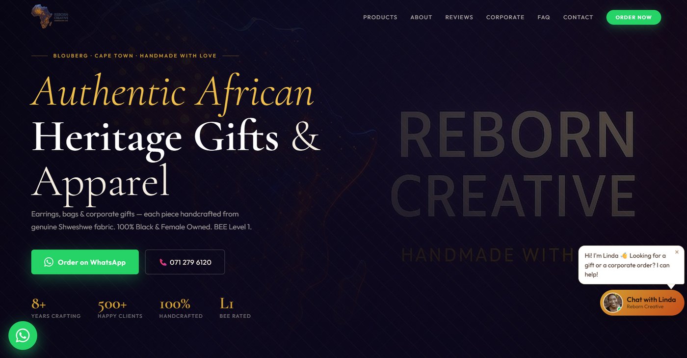 Reborn Creative website